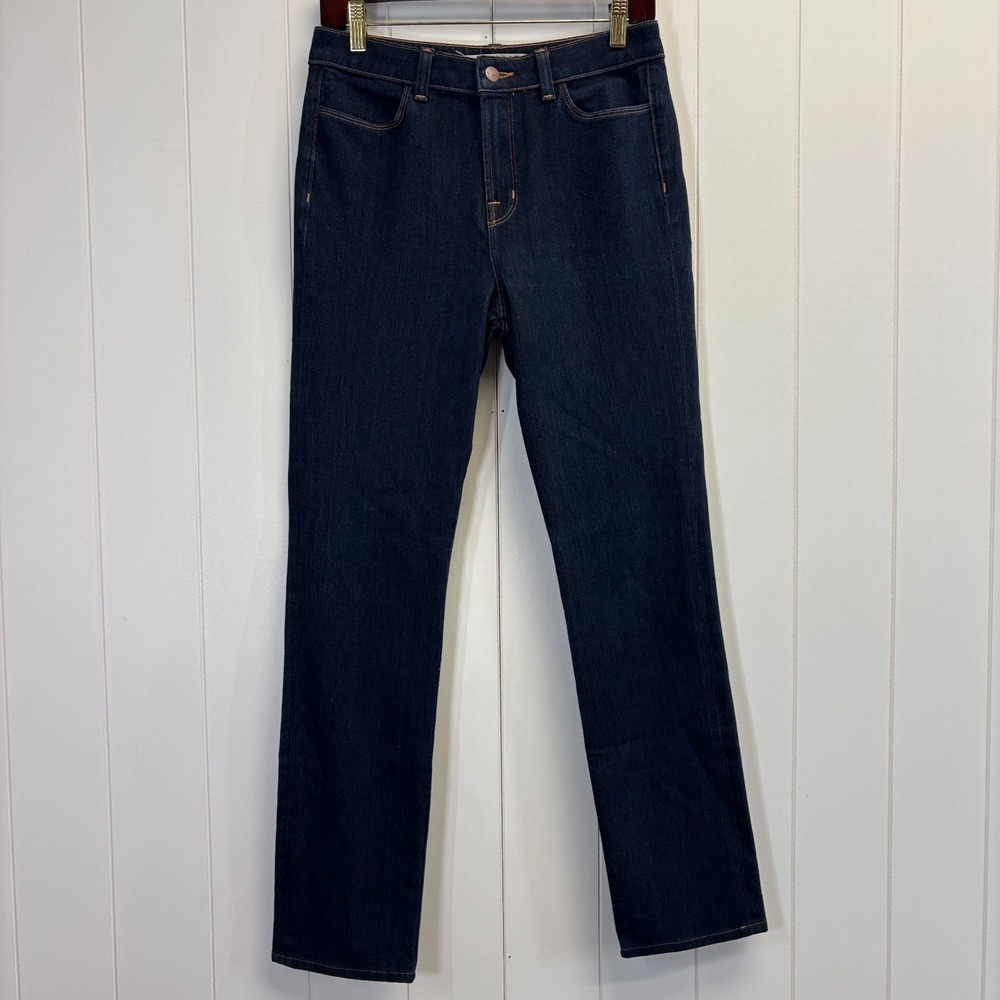 J Brand Bardot Xfit Classic Slim Straight Jeans Women Size 30 Dark Wash Preppy